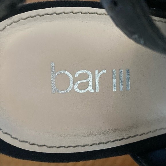 Bar III Nerisa Black Faux Suede Velvet High Heel Peep Toe Sandal Shoe Size 8.5 - Picture 11 of 14